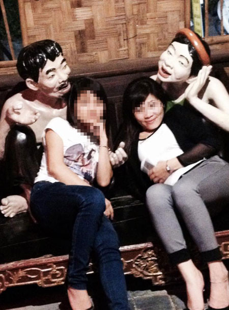 Nạn nhân Đường Thị H (bên phải)