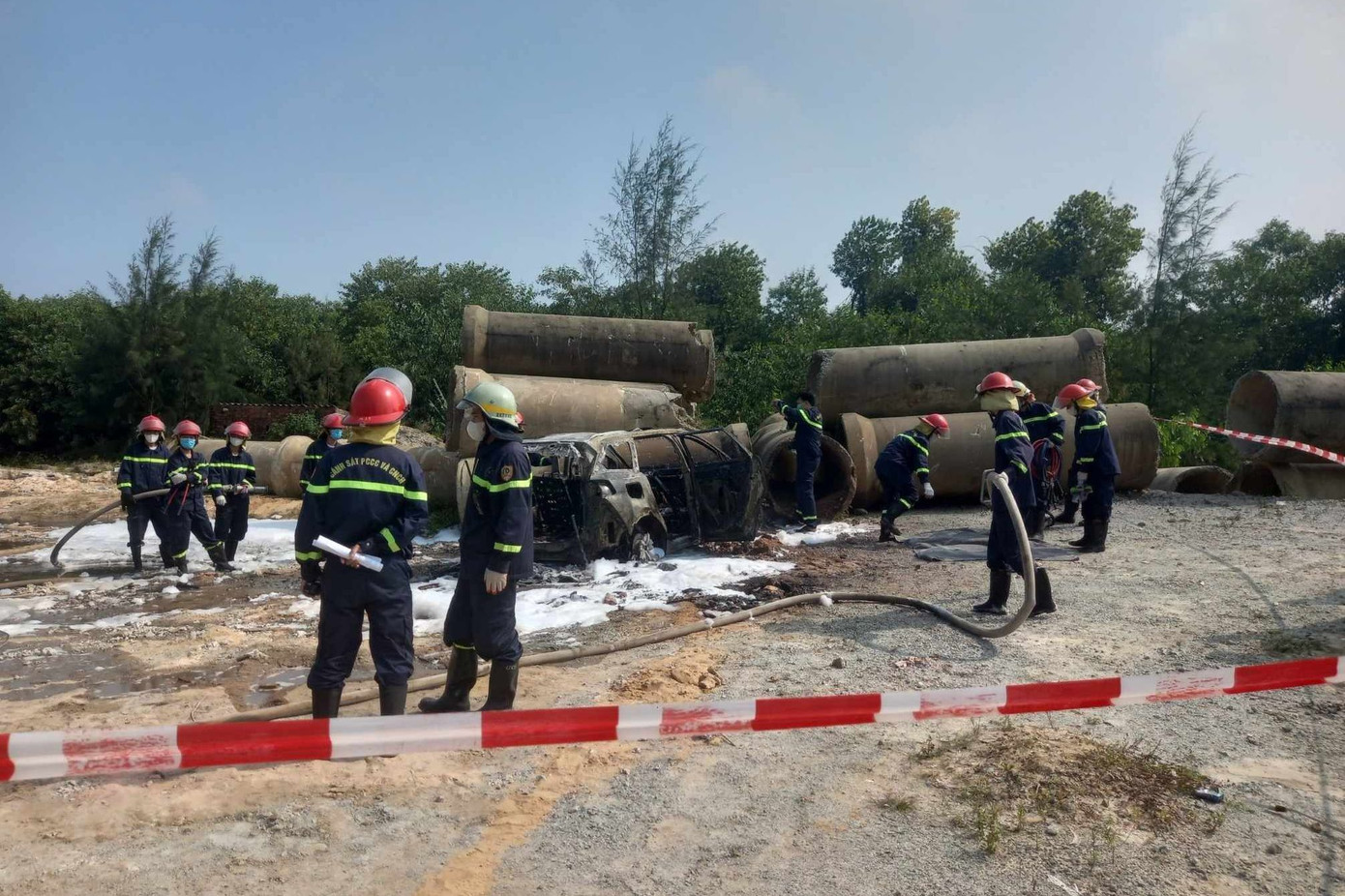 Hiện trường nơi xảy ra vụ việc.