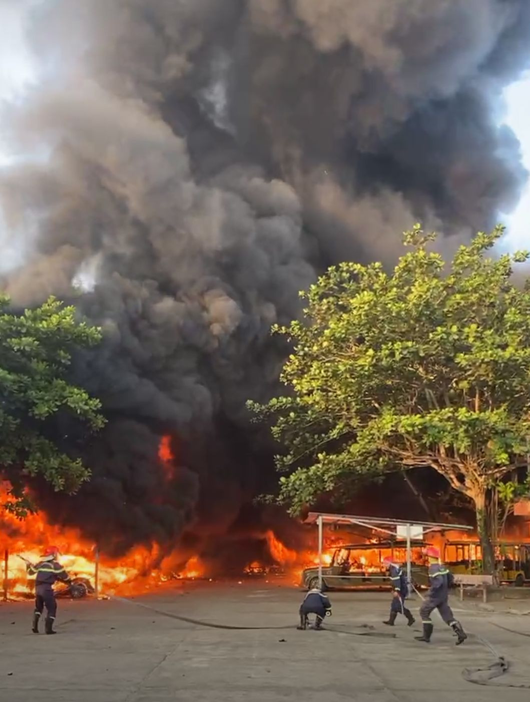 Hiện trường vụ cháy. Ảnh FB HA Hiện trường vụ cháy. Ảnh FB HA