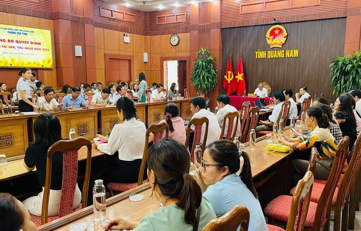 Thanh tra tỉnh Quảng Nam công bố quyết định về việc xác minh tài sản, thu nhập và thành lập Tổ xác minh tài sản, thu nhập năm 2024. Ảnh Đ. C Thanh tra tỉnh Quảng Nam công bố quyết định về việc xác minh tài sản, thu nhập và thành lập Tổ xác minh tài sản, thu nhập năm 2024. Ảnh Đ. C