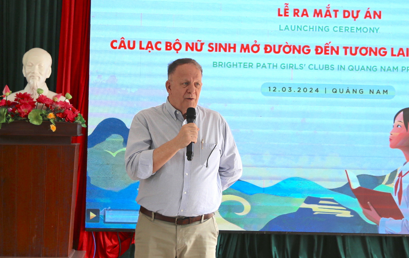 Ông Rad Kivette, Tổng Giám đốc VinaCapital Foundation chia sẻ tại lễ ra mắt dự án.