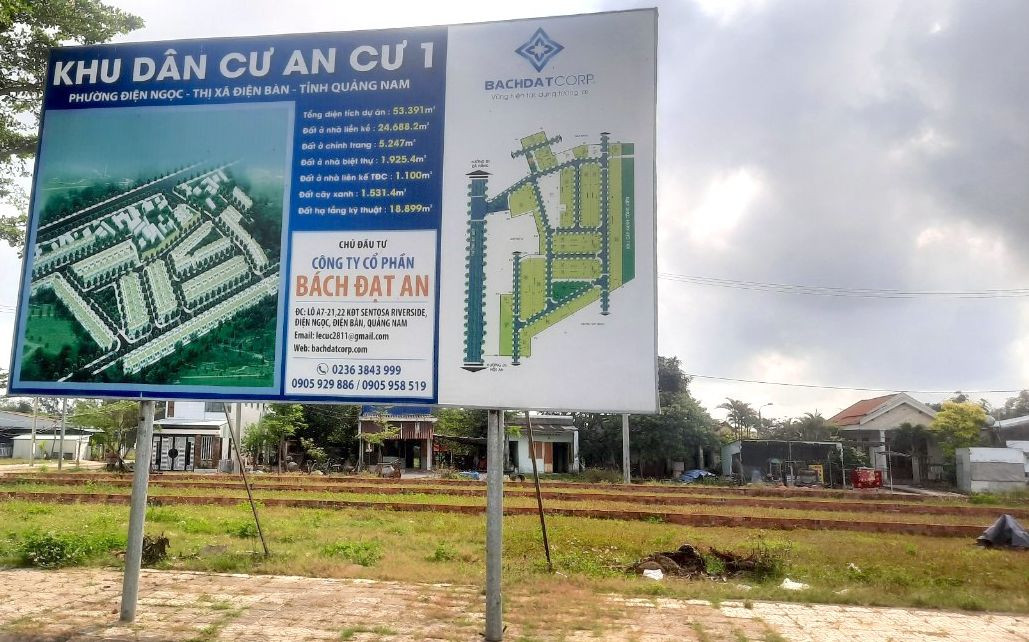 Dự án Khu dân cư An Cư 1 của Công ty CP Bách Đạt An tại thị xã Điện Bàn, Quảng Nam.