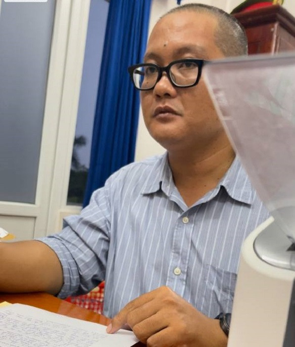 Nguyễn Quốc Phương tại cơ quan công an. Ảnh CA Nguyễn Quốc Phương tại cơ quan công an. Ảnh CA