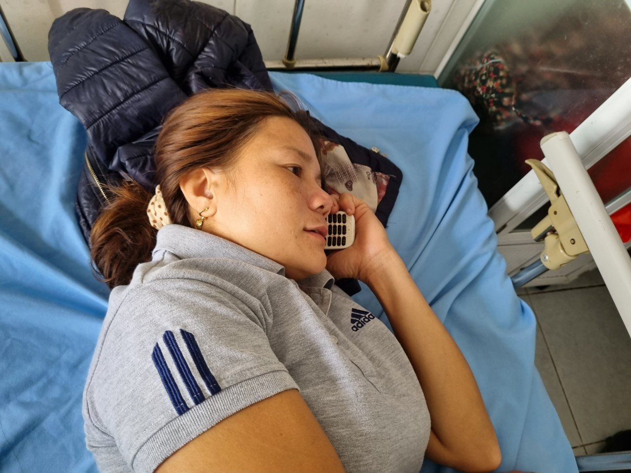 Chị Võ Thị Thúy Trâm may mắn thoát chết sau vụ tai nạn. Chị Võ Thị Thúy Trâm may mắn thoát chết sau vụ tai nạn.