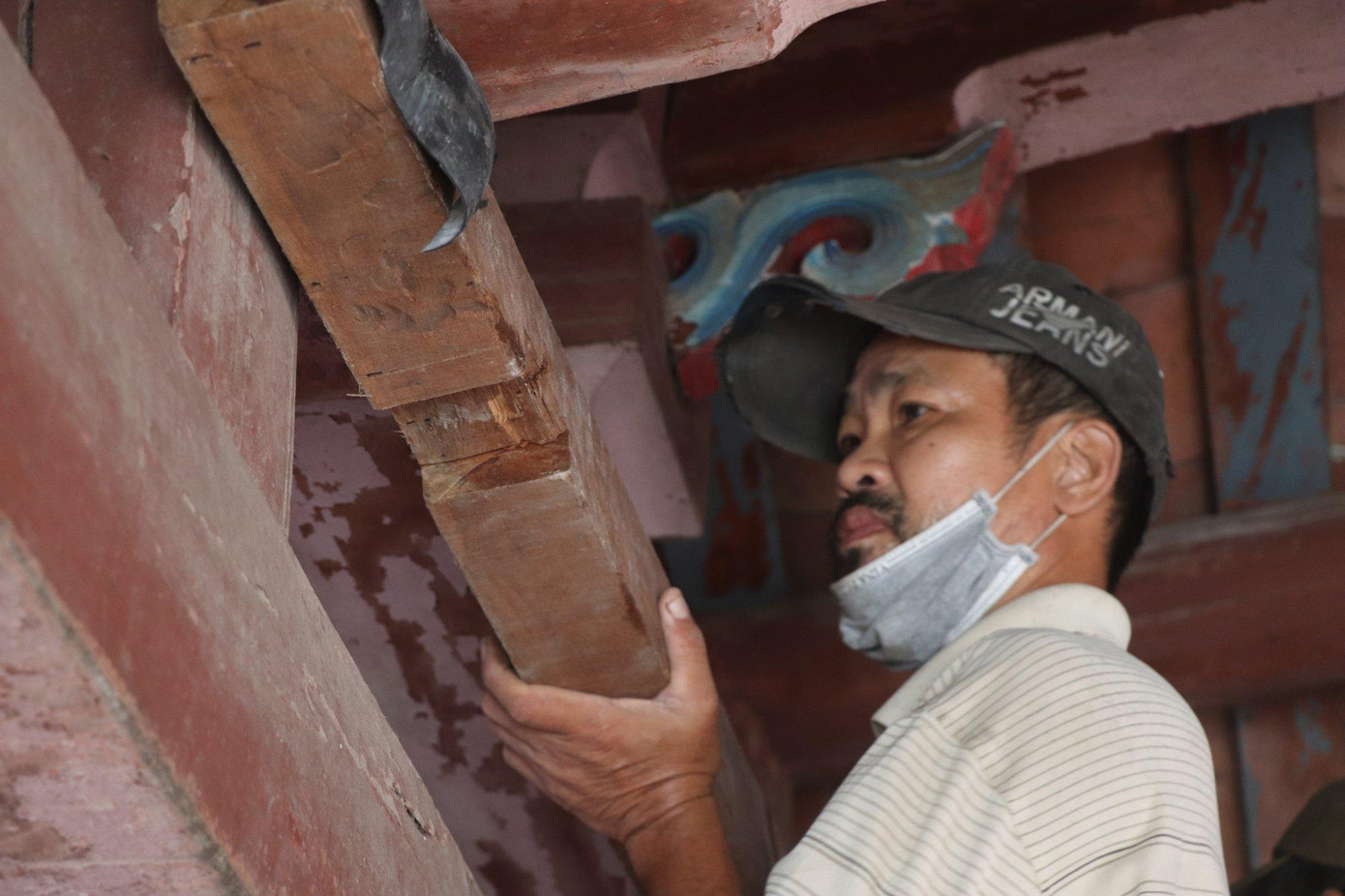 Việc triển khai chống đỡ tại di tích phải hết sức cẩn thận.