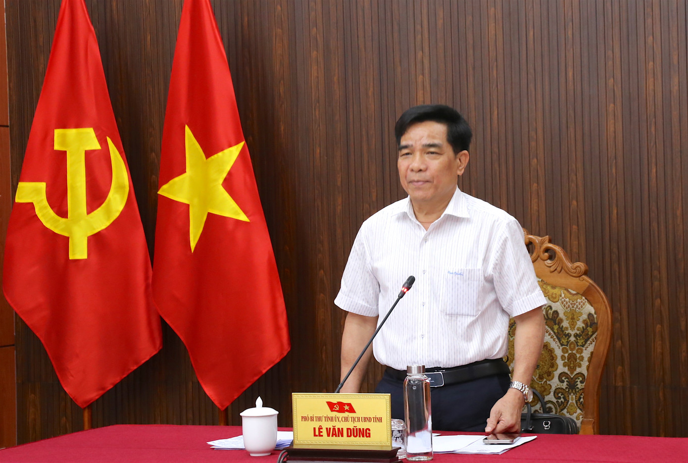 Chủ tịch UBND tỉnh Quảng Nam nói về công tác phòng chống lãng phí trên địa bàn. Ảnh: Hoài Văn