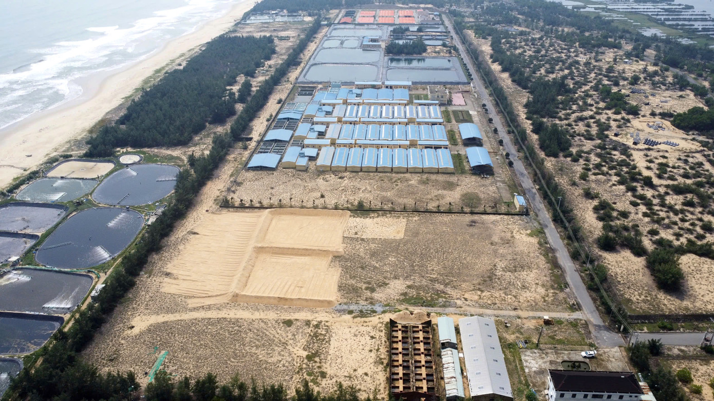 Dự án Hạ tầng Khu sản xuất và kiểm định giống thủy sản tập trung tại xã Bình Nam, huyện Thăng Bình. Ảnh: Hoài Văn Dự án Hạ tầng Khu sản xuất và kiểm định giống thủy sản tập trung tại xã Bình Nam, huyện Thăng Bình. Ảnh: Hoài Văn