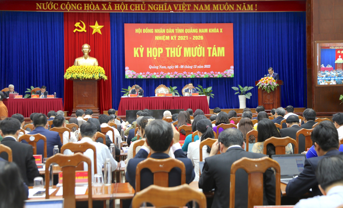 Kỳ họp thứ 18 HĐND tỉnh Quảng Nam khóa X.