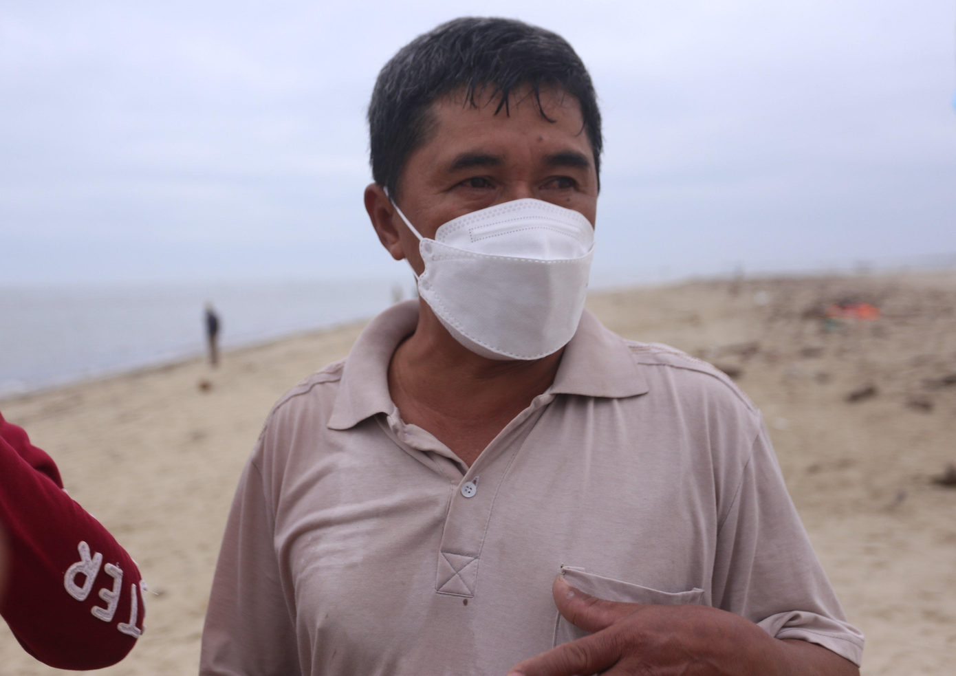 Thuyền trưởng Lê Sen, người điều khiển chiếc ca nô gặp nạn trên biển.