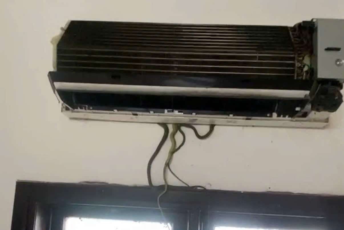 Kinh hãi cảnh 7 con rắn trú ẩn trong điều hoà.