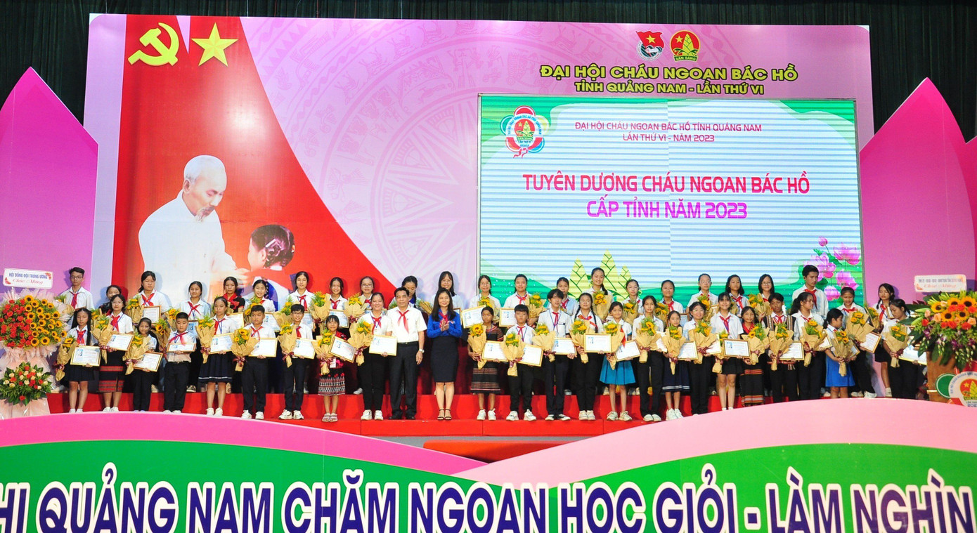 Đại hội cháu ngoan Bác Hồ tỉnh Quảng Nam lần thứ VI. Ảnh: Hoài Văn
