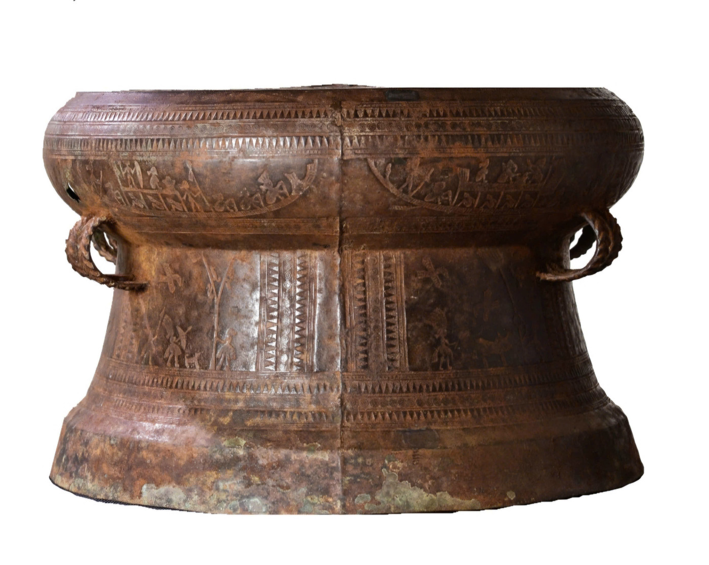 Hiện vật trống đồng Đông Sơn thuộc sở hữu của ông Lương Hoàng Long (thành phố Hội An).