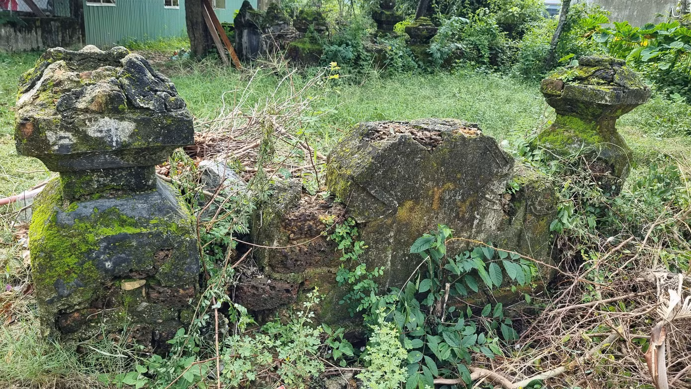 Khu mộ cổ nhuốm màu rêu xanh.