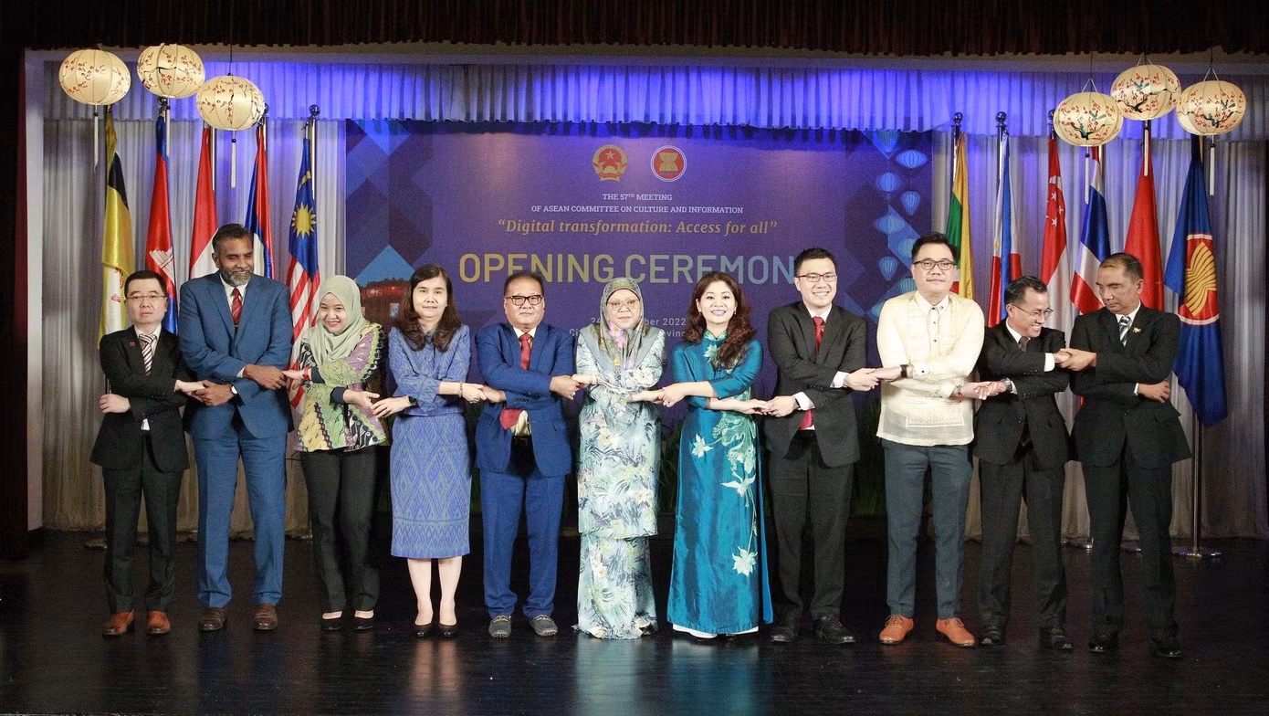Các đại biểu tại Hội nghị lần thứ 57 Ủy ban Văn hóa - Thông tin ASEAN.