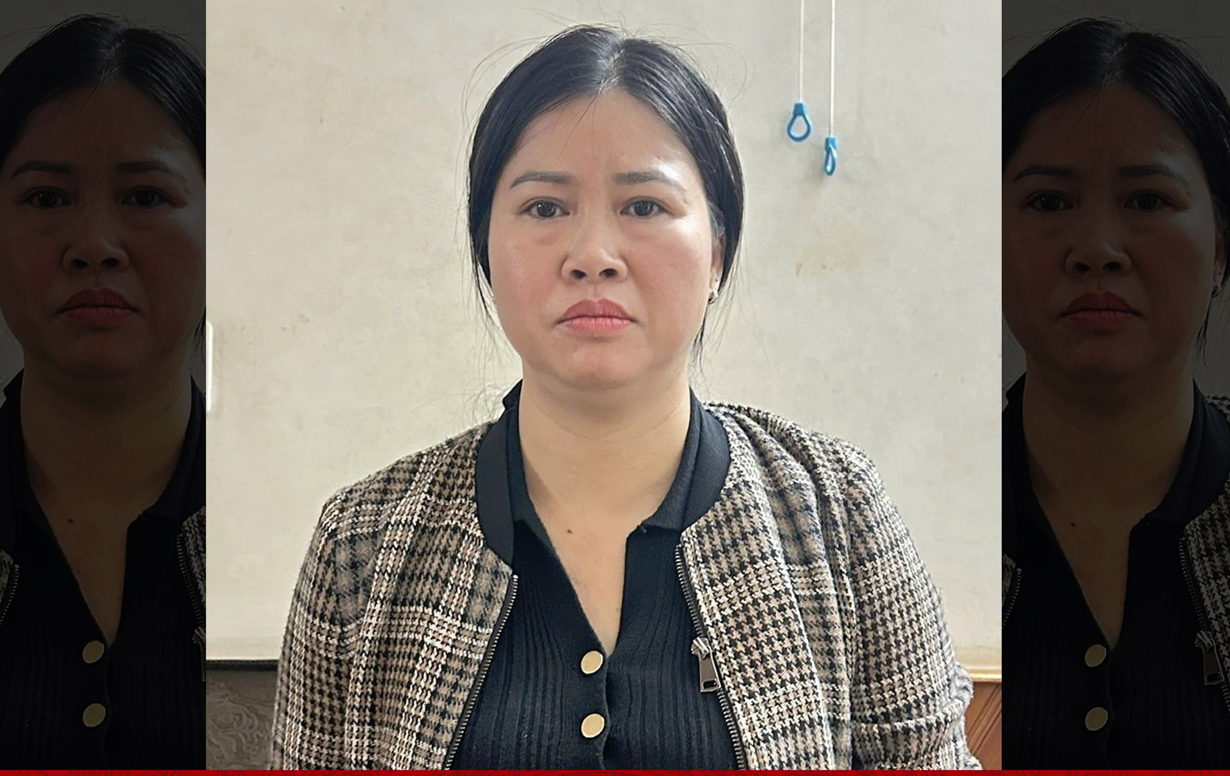 Phan Thị Thu Hà và các đối tượng có liên quan đường dây lô đề bị tạm giữ hình sự. Ảnh CA