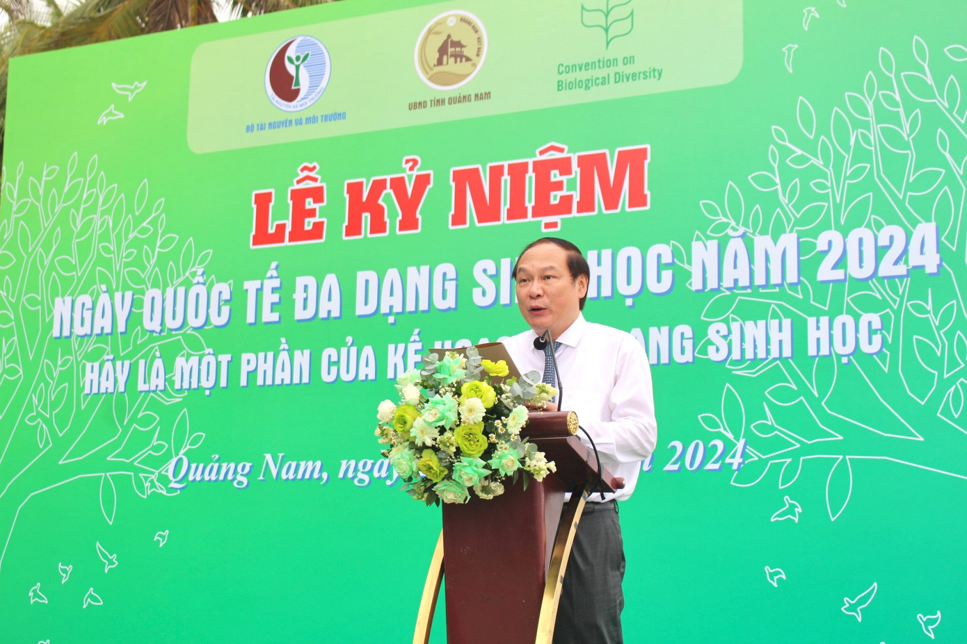 Thứ trưởng Bộ TN&MT Lê Công Thành phát biểu tại lễ kỷ niệm. Thứ trưởng Bộ TN&MT Lê Công Thành phát biểu tại lễ kỷ niệm.