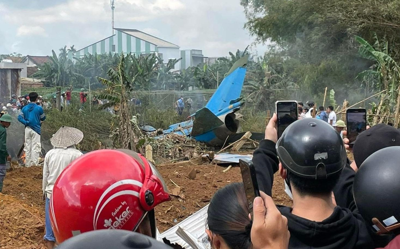 Hiện trường vụ máy bay Su-22 rơi ở Quảng Nam