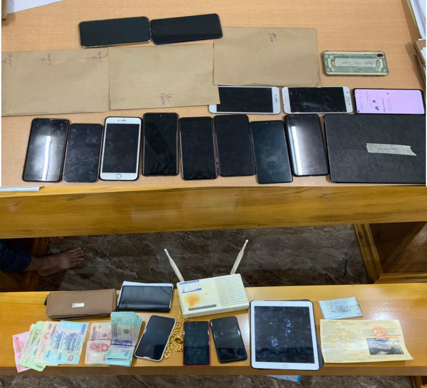 Tang vật vụ việc.