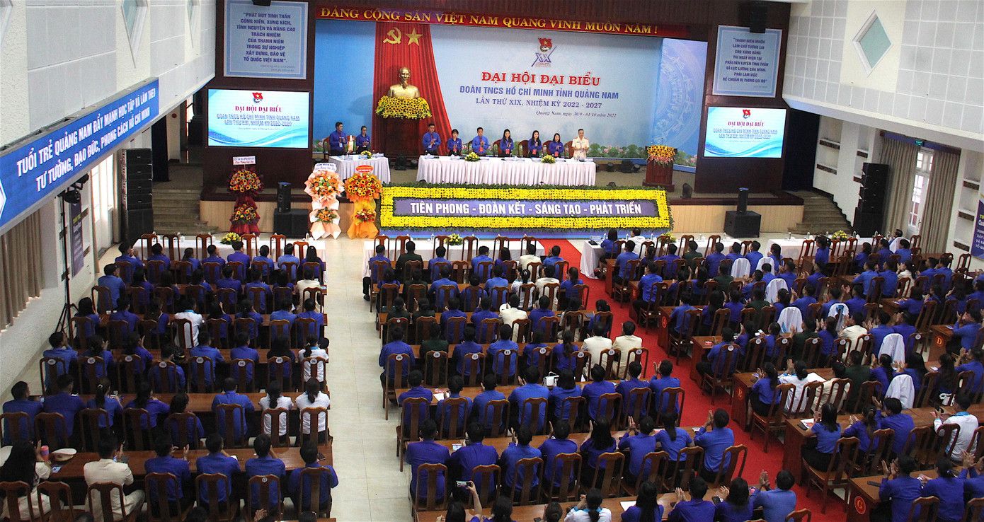 250 đại biểu dự Đại hội Đại biểu Đoàn TNCS Hồ Chí Minh tỉnh Quảng Nam.