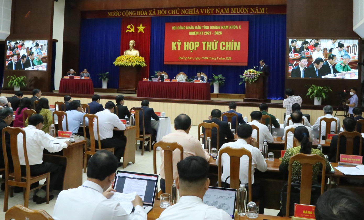 Kỳ họp thứ chín HĐND tỉnh Quảng Nam.
