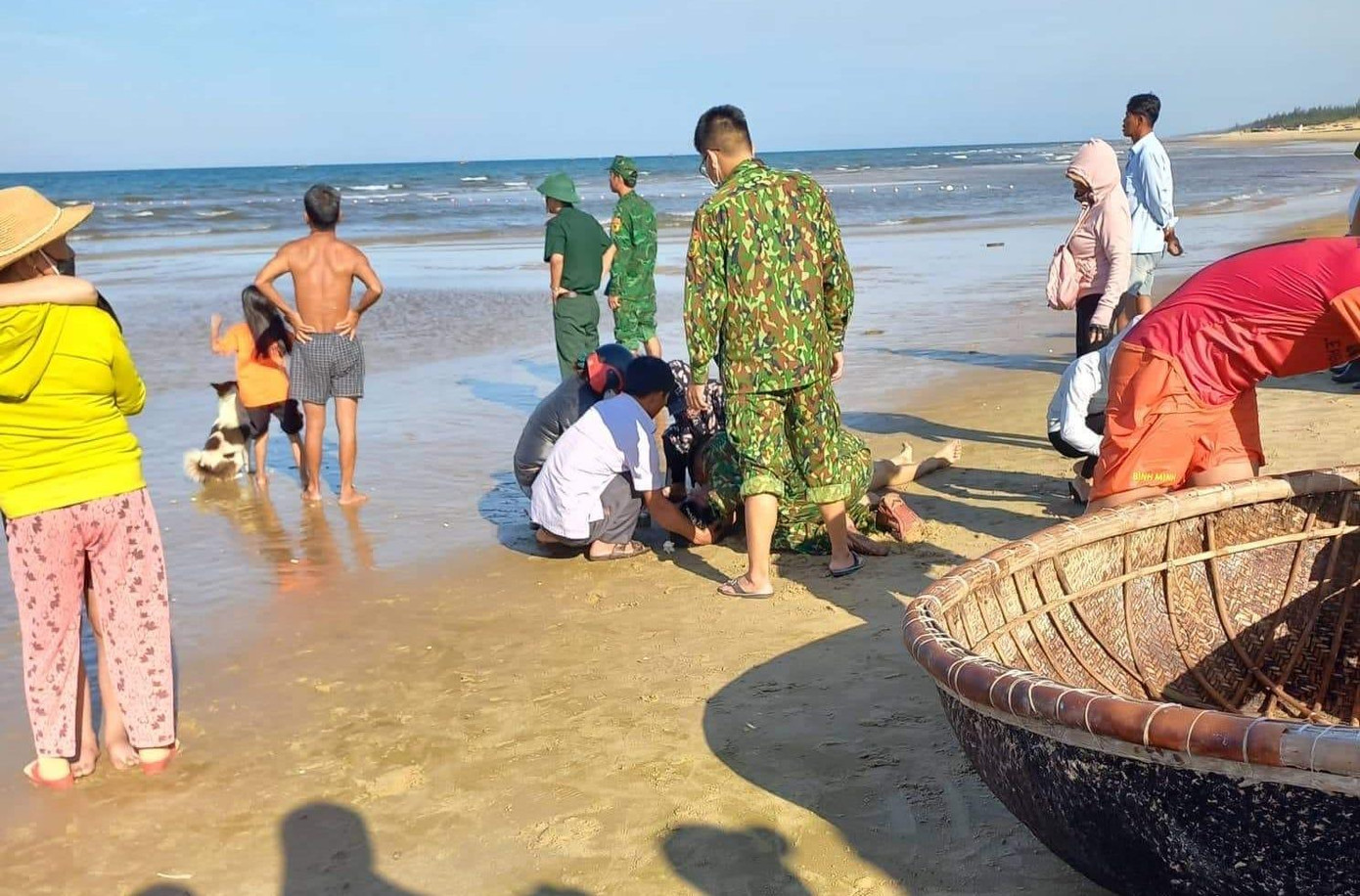 Hiện trường nơi xảy ra vụ đuối nước. Ảnh L. B. Toàn