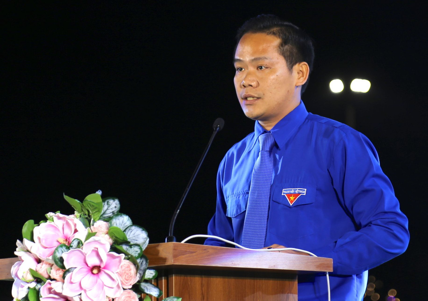 Anh Hoàng Văn Thanh - Quyền Bí thư Tỉnh Đoàn Quảng Nam phát biểu tại lễ khai mạc hội trại. Anh Hoàng Văn Thanh - Quyền Bí thư Tỉnh Đoàn Quảng Nam phát biểu tại lễ khai mạc hội trại.