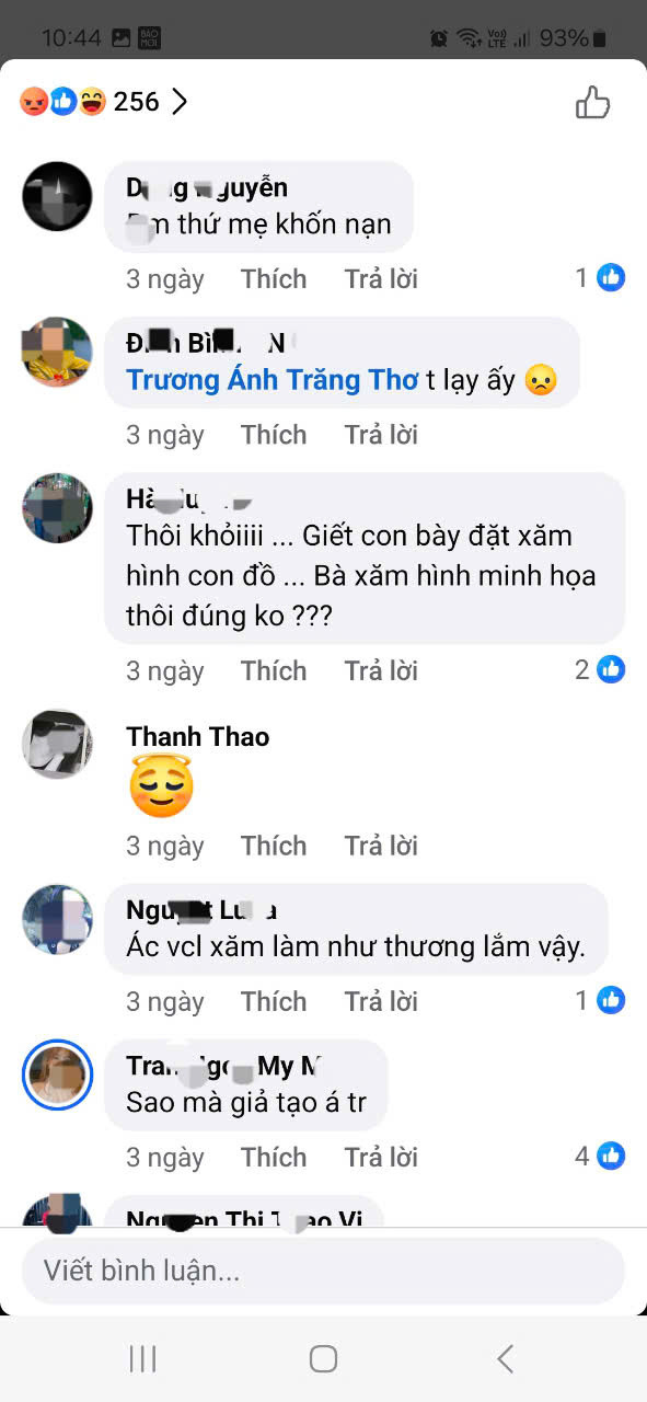 Cộng đồng mạng phẫn nộ bình luận trên facebook tài khoản Ty Na. Ảnh chụp màn hình. Cộng đồng mạng phẫn nộ bình luận trên facebook tài khoản Ty Na. Ảnh chụp màn hình.