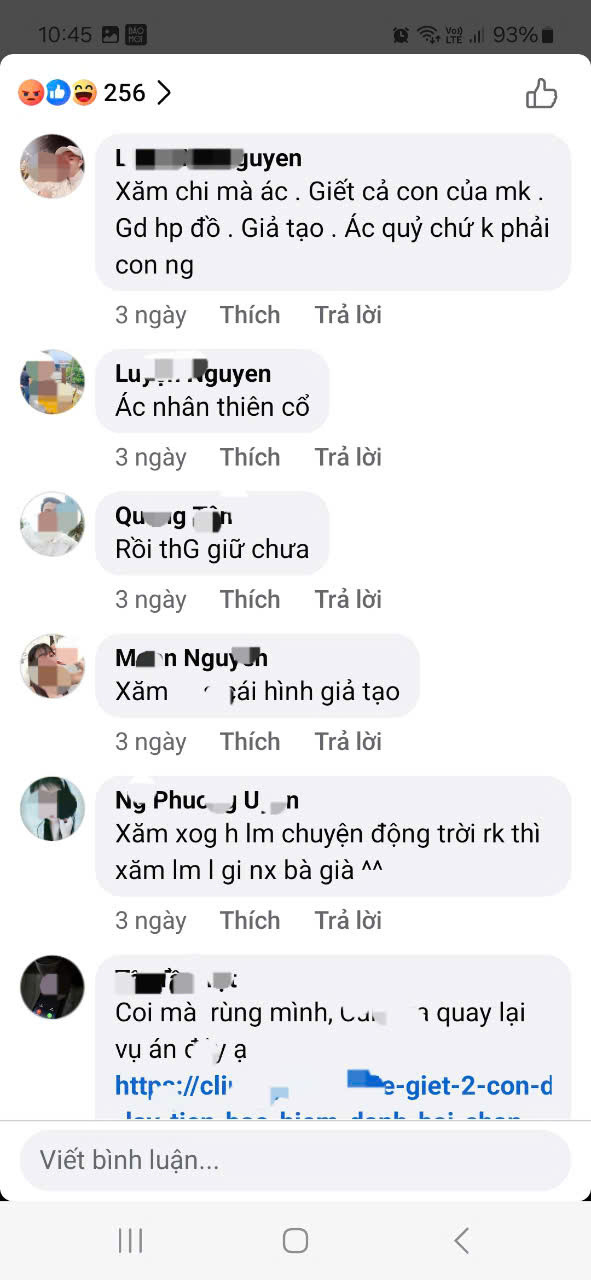 Cộng đồng mạng phẫn nộ bình luận trên facebook tài khoản Ty Na. Ảnh chụp màn hình. Cộng đồng mạng phẫn nộ bình luận trên facebook tài khoản Ty Na. Ảnh chụp màn hình.