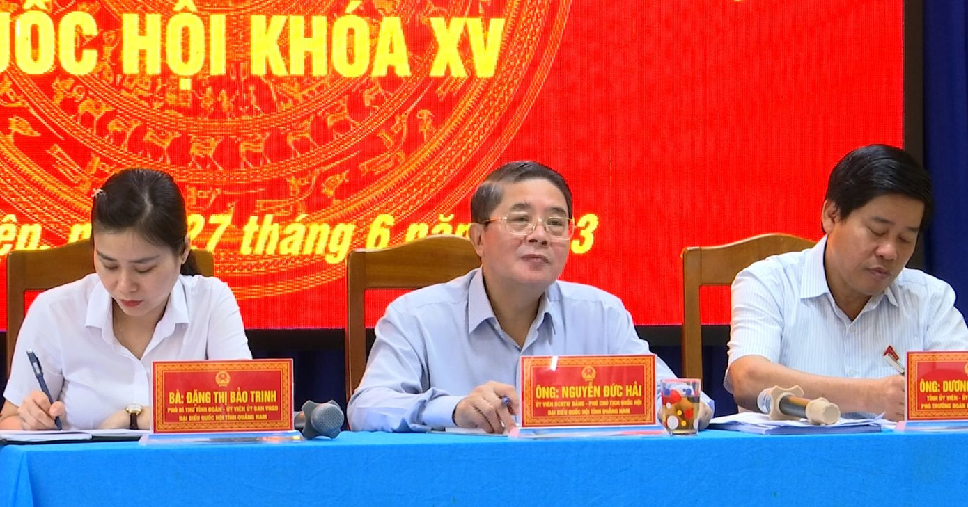 Phó Chủ tịch Quốc hội Nguyễn Đức Hải tiếp xúc cử tri tại xã đảo Tân Hiệp, thành phố Hội An, Quảng Nam. Phó Chủ tịch Quốc hội Nguyễn Đức Hải tiếp xúc cử tri tại xã đảo Tân Hiệp, thành phố Hội An, Quảng Nam.