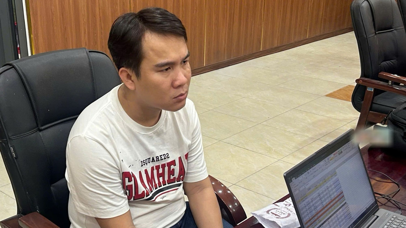 Đối tượng Huỳnh Văn An tại cơ quan công an. Đối tượng Huỳnh Văn An tại cơ quan công an.