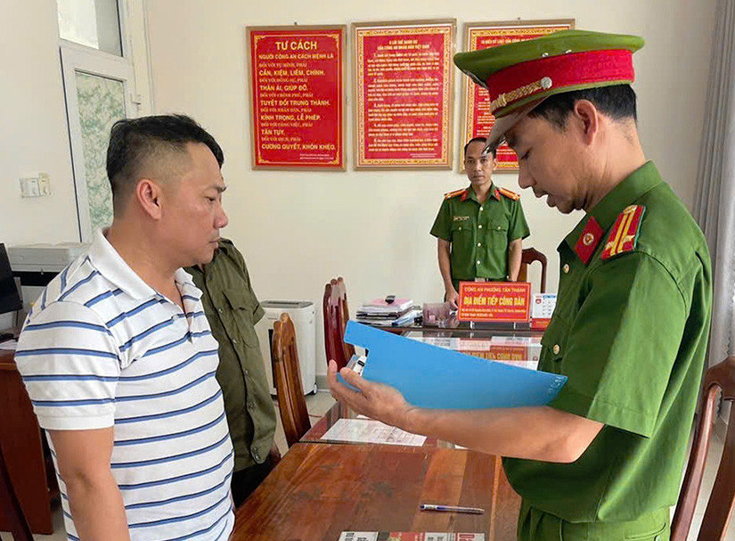 Đối tượng Lê Tiến Dũng. Ảnh CA Đối tượng Lê Tiến Dũng. Ảnh CA