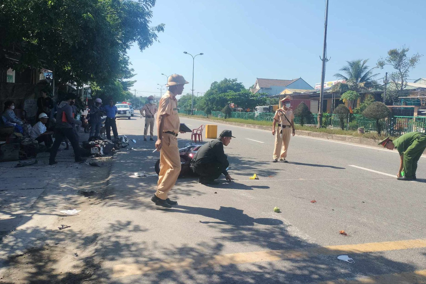 Hiện trường vụ tai nạn.
