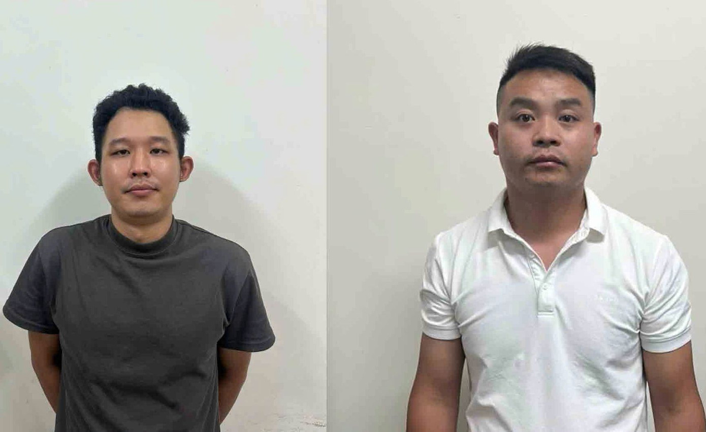 Hai đối tượng Lim Jian Wing và Wang RuiJie. Ảnh CA