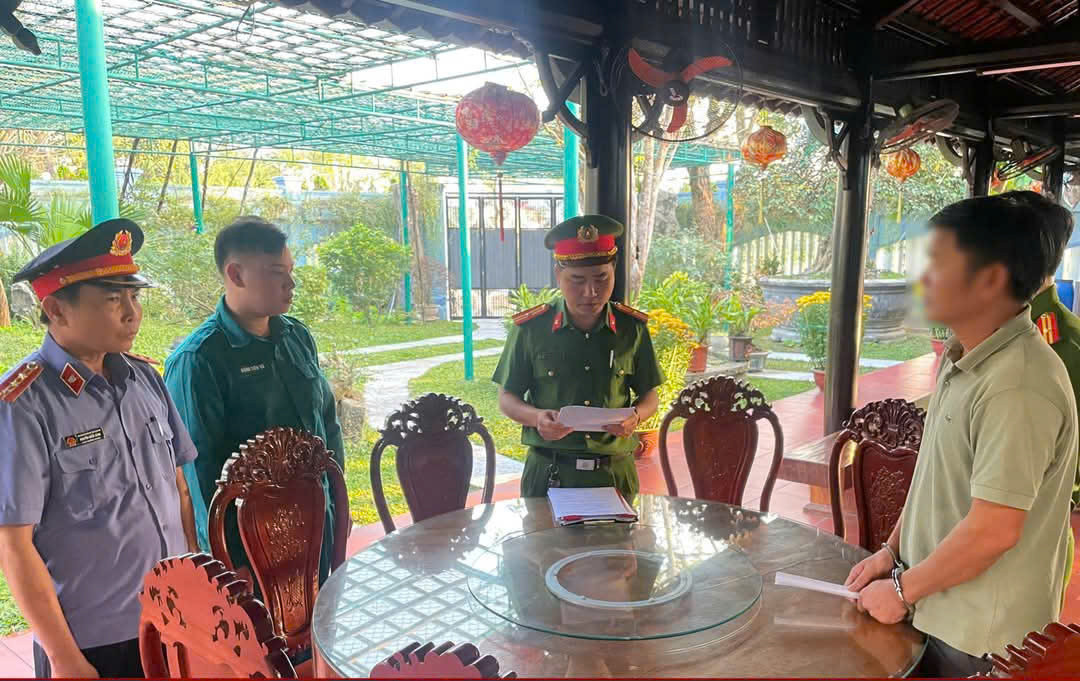 Công an khởi tố, bắt tạm giam đối với Bùi Ngọc Dũng. Ảnh CA