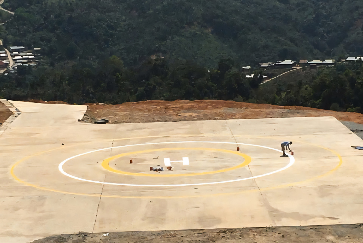 Bãi đáp trực thăng ở xã Phước Thành (huyện Phước Sơn, tỉnh Quảng Nam cũ)