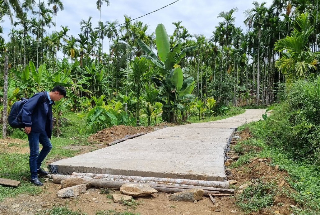 Công trình đường giao thông thuộc tổ 8, thôn 1 xã Tiên Lãnh.