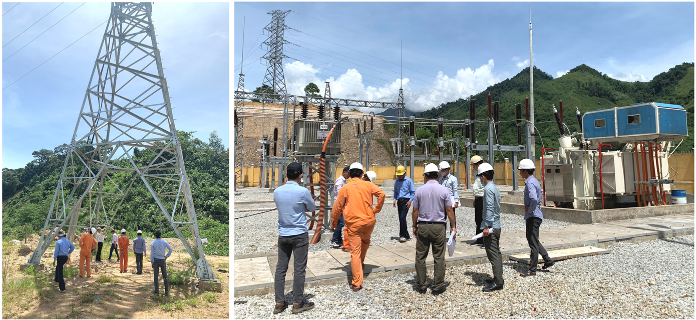 Cấp điện ổn định, liên tục, an toàn cho khu vực Nam Trà My bằng đường dây trung thế 22kV đấu nối sau trạm biến áp 110kV Nam Trà My. Ảnh: Minh Kỳ Cấp điện ổn định, liên tục, an toàn cho khu vực Nam Trà My bằng đường dây trung thế 22kV đấu nối sau trạm biến áp 110kV Nam Trà My. Ảnh: Minh Kỳ