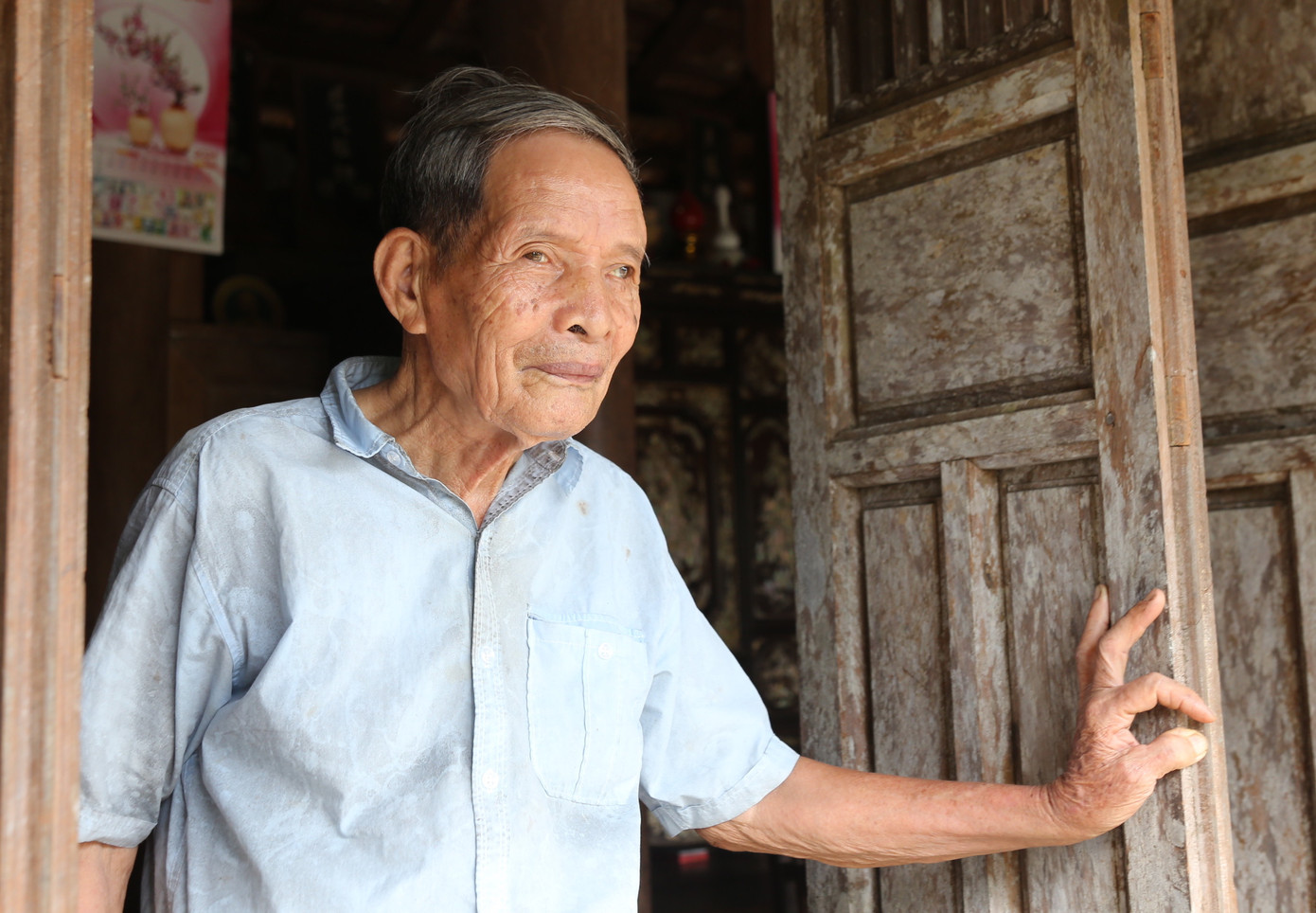 Ông Đồng Viết Mão, chủ nhân ngôi nhà.