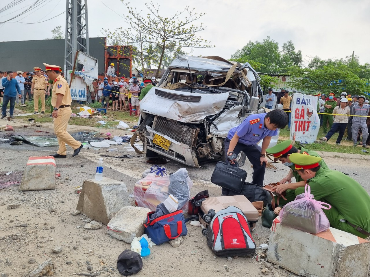 Hiện trường vụ tai nạn.