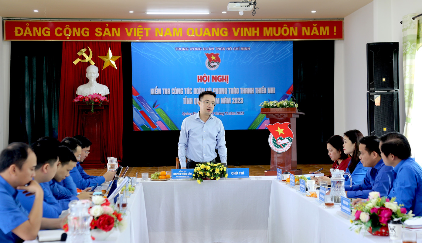 Bí thư T.Ư Đoàn Nguyễn Tường Lâm chủ trì buổi làm việc với BTV Tỉnh Đoàn Quảng Nam về kiểm tra công tác đoàn và phong trào TTN năm 2023.