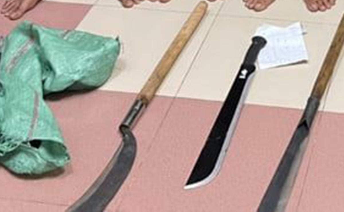 Hung khí bị thu giữ.