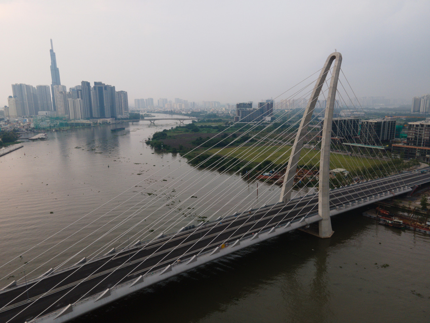 Cầu Thủ Thiêm 2 nối quận 1 với TP Thủ Đức, TPHCM. Ảnh: Phạm Nguyễn. Cầu Thủ Thiêm 2 nối quận 1 với TP Thủ Đức, TPHCM. Ảnh: Phạm Nguyễn.