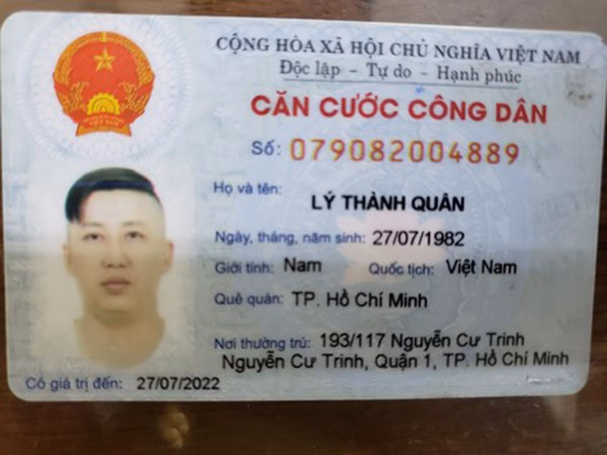 Căn cước công dân của Lý Thành Quân.