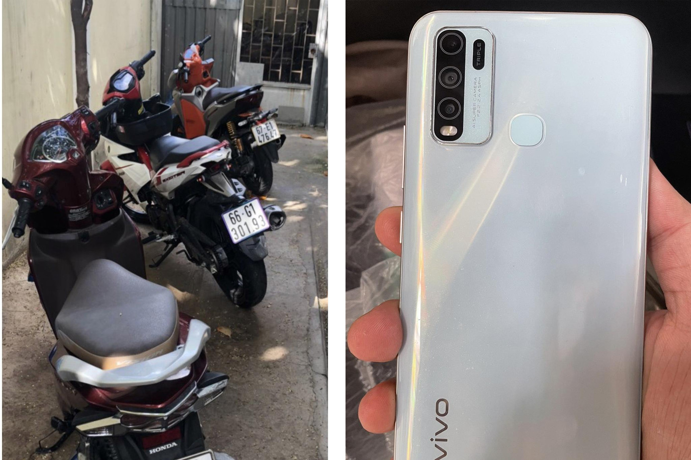 Tang vật và phương tiện gây án bị thu giữ. Tang vật và phương tiện gây án bị thu giữ.