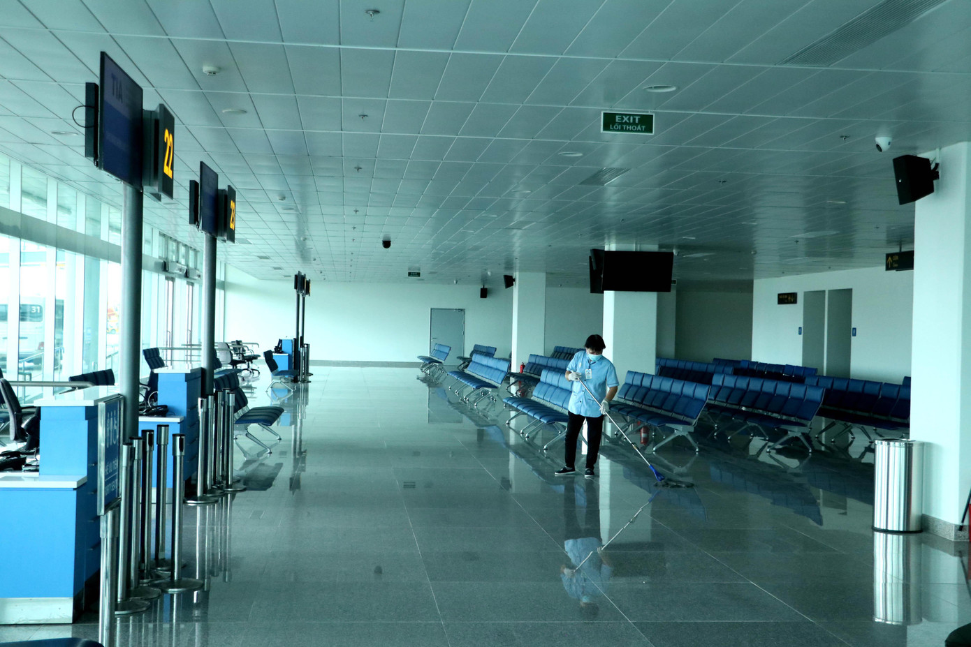 Khu nhà chờ rộng 800 m2 sẽ được khai thác từ 29/4 để phòng ùn tắc sân bay.