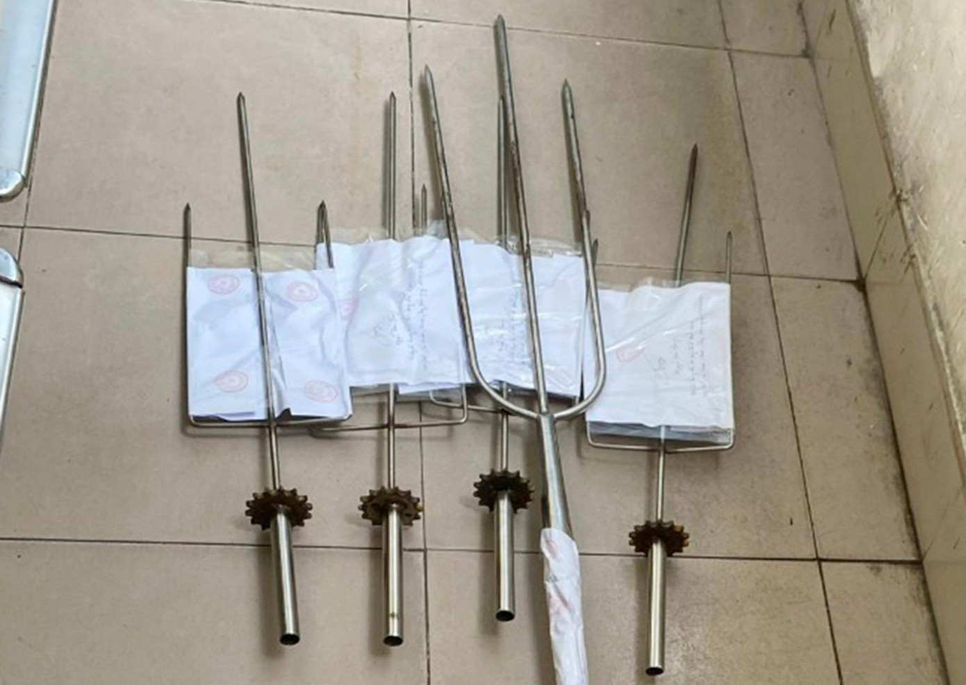 Hung khí bị thu giữ.