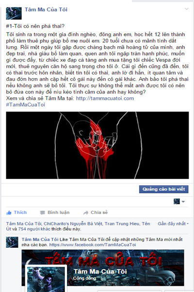 “Tâm Ma” và những tâm sự gây sốc trên facebook ảnh 2
