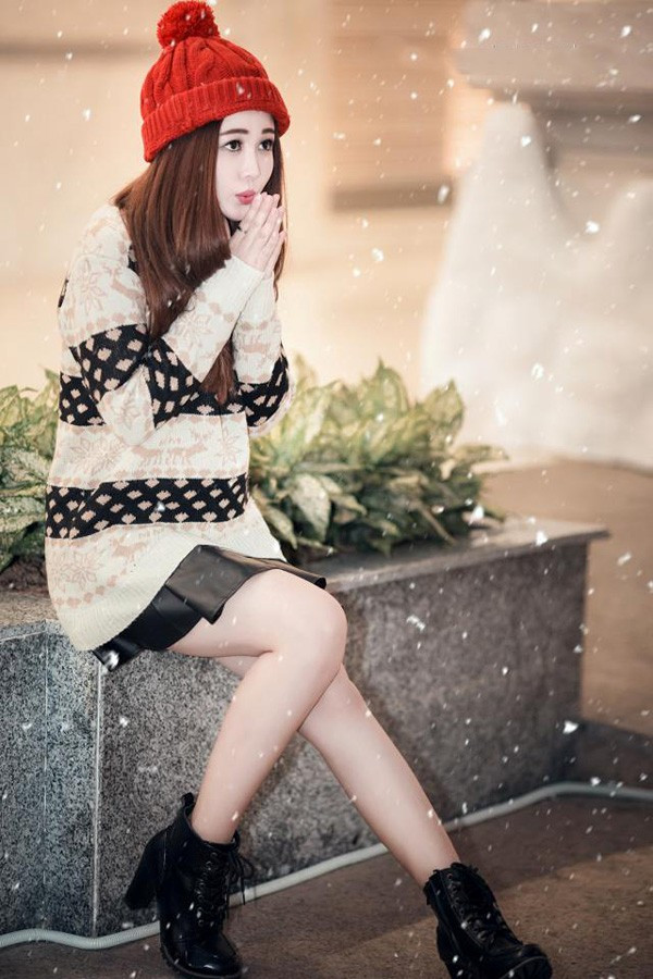  Phong cách mùa đông của cô gái hiện đang ở nơi không có mùa đông