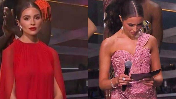 Biểu hiện của Olivia Culpo bị dân mạng &quot;ném đá&quot;.