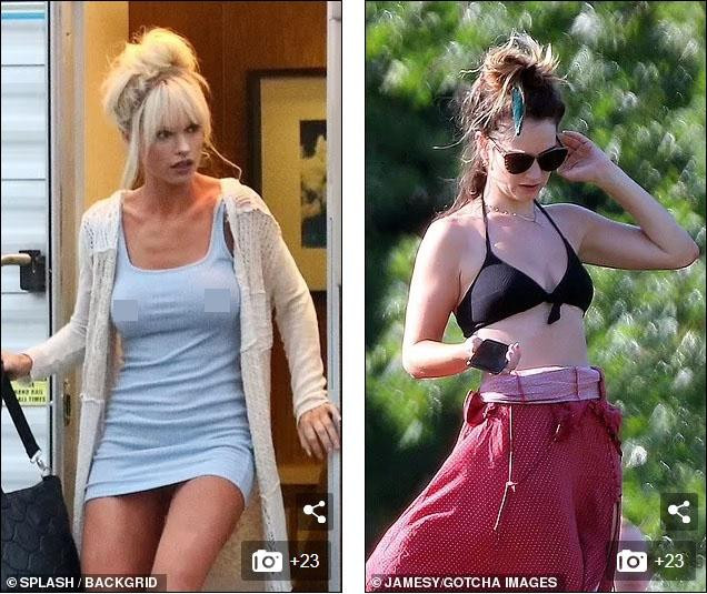 Đáng chú ý, chiếc váy bó sát khiến Lily lộ rõ vòng một &quot;khủng&quot; không có nội y che chắn. Dân mạng nhận ra điểm bất thường vì nữ diễn viên sinh năm 1989 vốn có vòng một khá khiêm tốn.